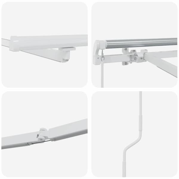 Markisram Vit 400 × 300 cm Aluminium