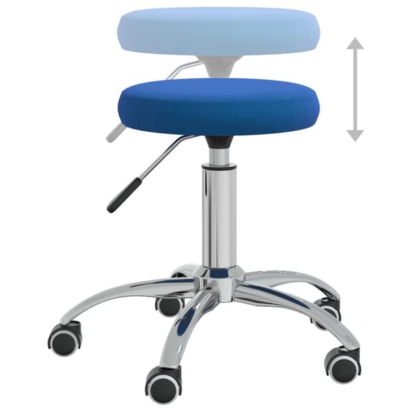 Massagepall blå sammet