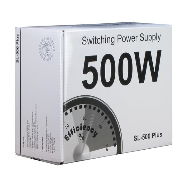 Inter-Tech SL-500 Plus strömförsörjningsenheter 500 W 20+4 pin ATX ATX Silver