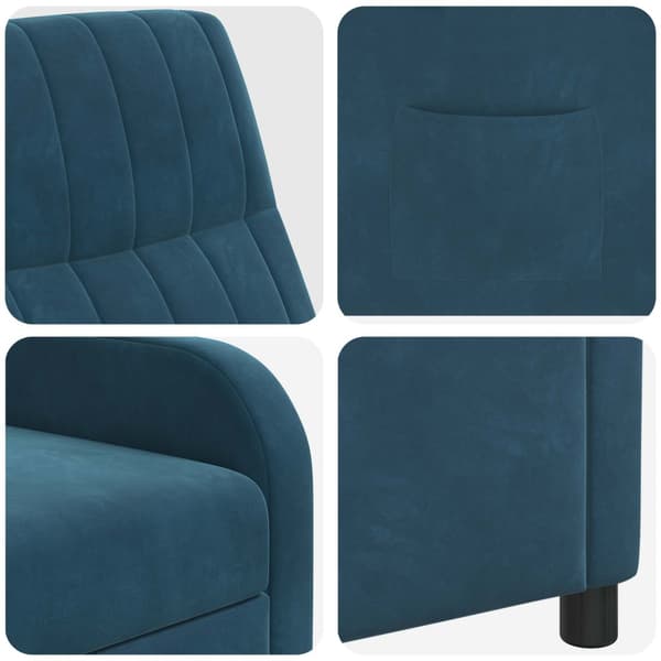 Recliner Blå Sammet (V)