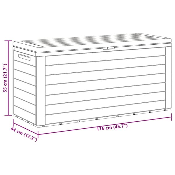 Dynbox brun 116x44x55 cm
