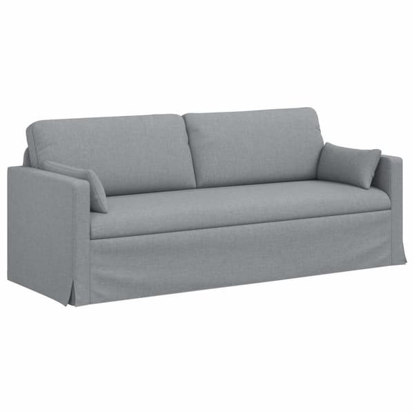 Soffset 2 pcs Ljusgrå 198 x 78 x 80 cm tyg