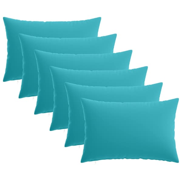 Kuddöverdrag 6 st HEERLEN Turkos 30 x 50 cm Polyester