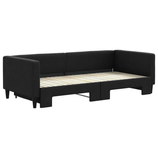 Dagbädd utdragbar svart 90x200 cm tyg