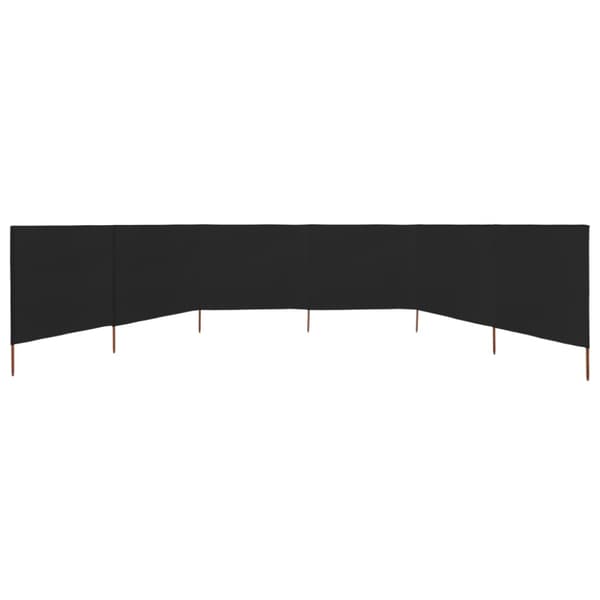 Vindskydd 6 paneler tyg 800x120 cm svart