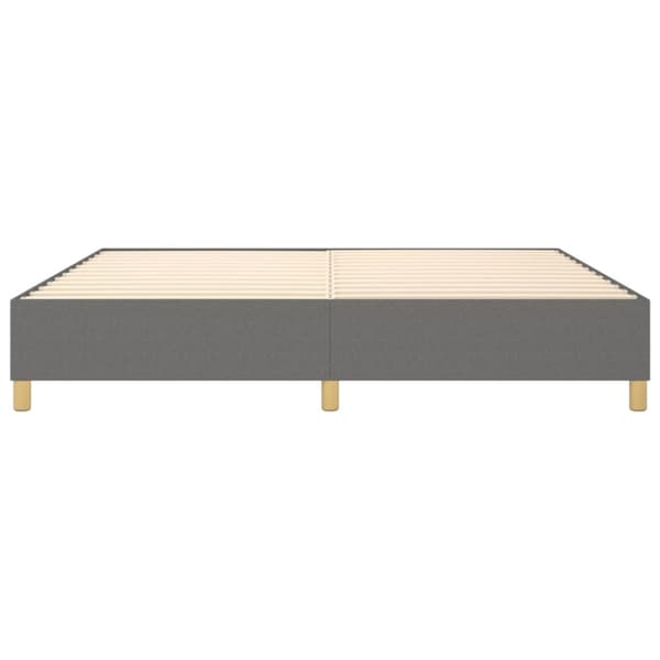 Boxspring-sängram mörkgrå 200x200 cm tyg