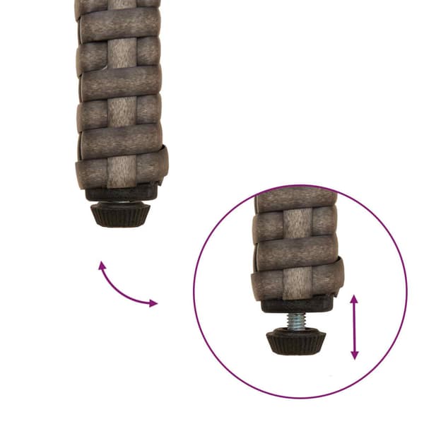Trädgårdsstolar 2 pcs Grå och Marinblå Poly Rattan och Akacia