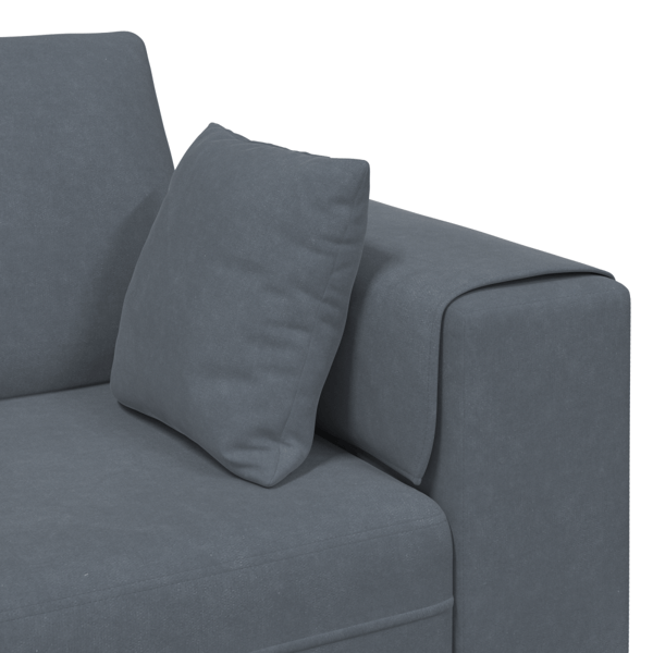 Soffa Mörkgrå 250 x 77 x 76 cm Sammet