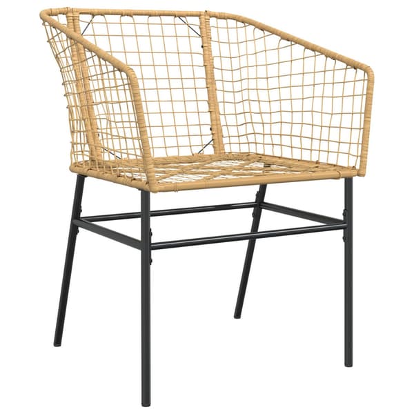 Trädgårdsmöbelset 5 pcs Brun konstrotting