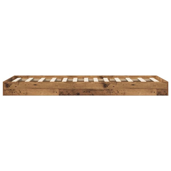 Golvsängsram Gammalt trä 80 x 200 cm Konstruerat trä