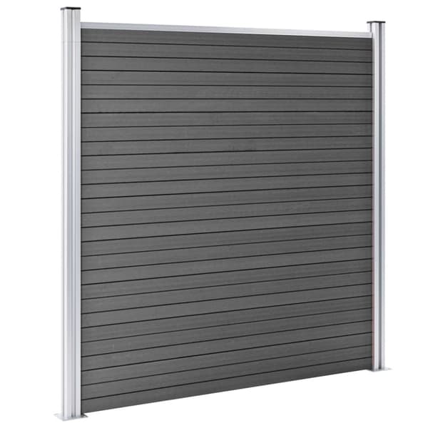 Staketpanel WPC 180x186 cm svart