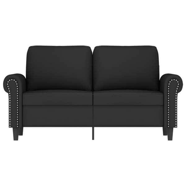 2-sitssoffa ljusgrå Svart 120 cm sammet