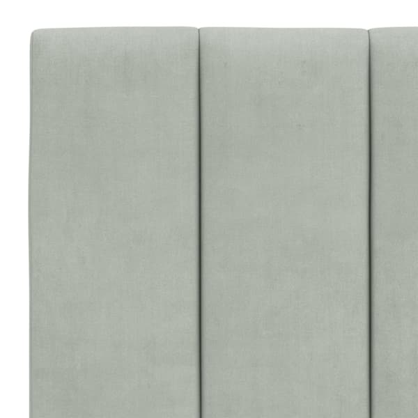 Headboard Cushion "Hanko" Light Grey 120 cm Velvet