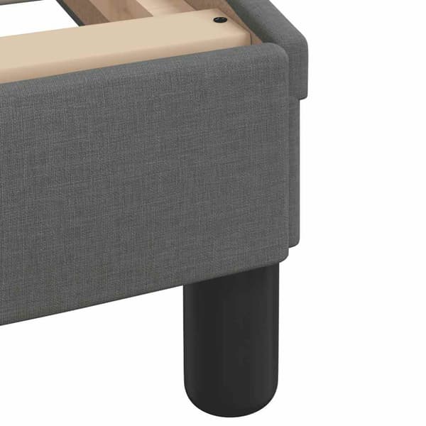 Bed with Mattress Dark Grey 80x200 cm Fabric