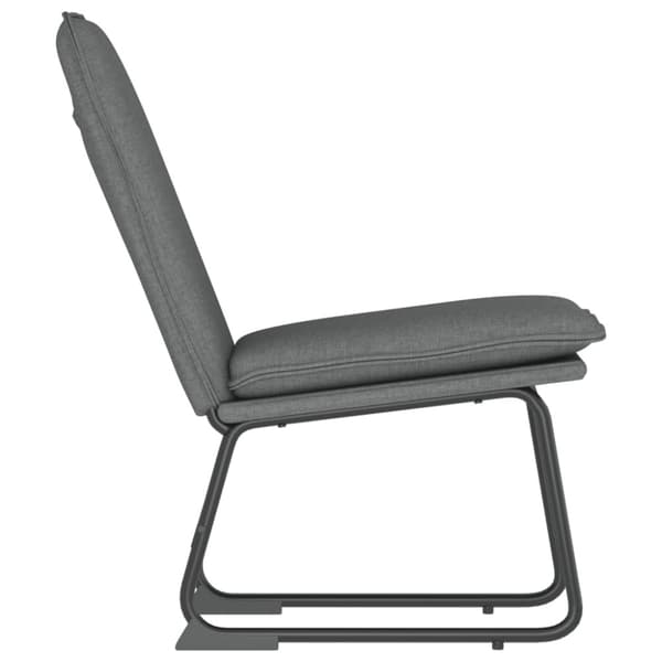 Loungestol mörkgrå 52x75x76 cm tyg