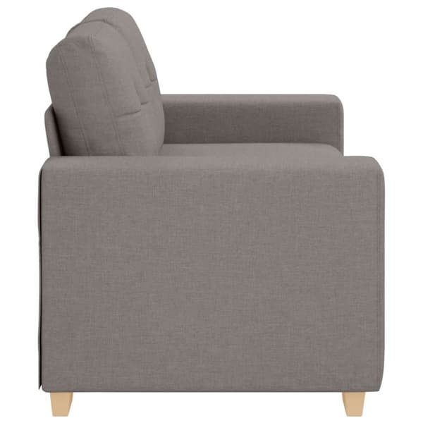 Loveseat-soffa taupe 160x77x82 cm tyg