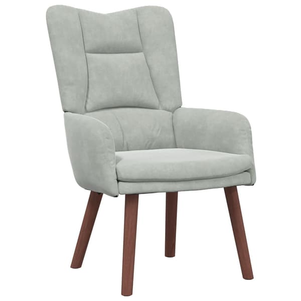 fåtölj Ljusgrå 63 x 67 x 94 cm Sammet