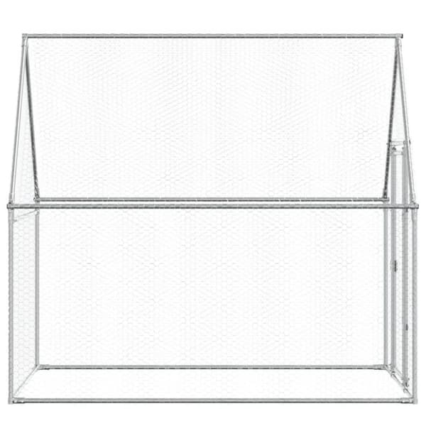 Hönsbur silver 200x100x190 cm galvaniserat stål
