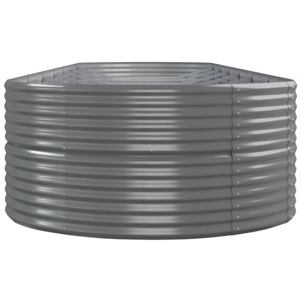 Odlingslåda pulverlackerat stål 584x140x68 cm grå