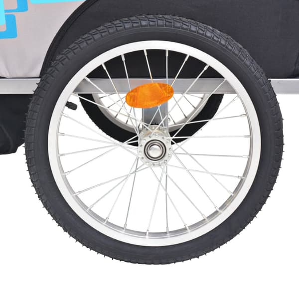 Cykelvagn grå och blå 30 kg