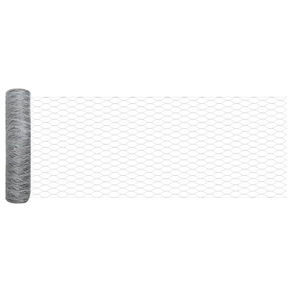 Hexagonstängsel Silver 0,6 x 25 m Galvaniserat stål