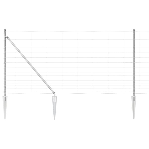 Stängselstolpe Galvaniserad 25 x 1,2 m Stål