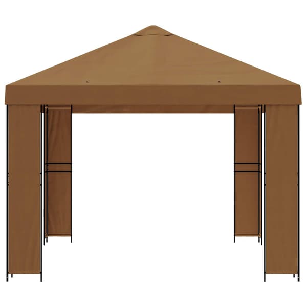 Paviljong 4 × 3 m Beige Polyester och Stål 190