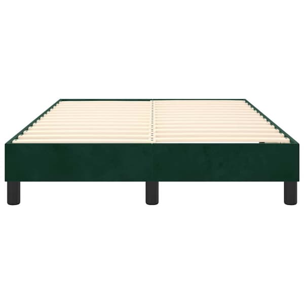 Boxspring-sängram mörkgrön 120x200 cm sammet