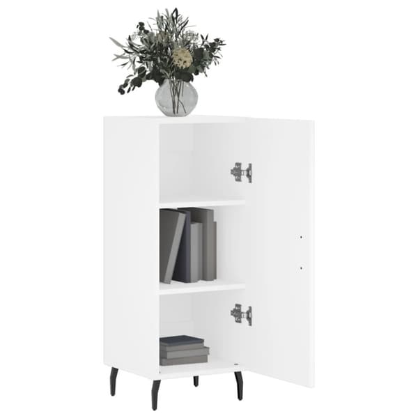 Skänk vit 34,5x34x90 cm konstruerat trä