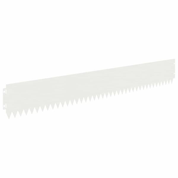 Kant för gräsmatta 20 pcs 103 x 15 cm Stål Vit