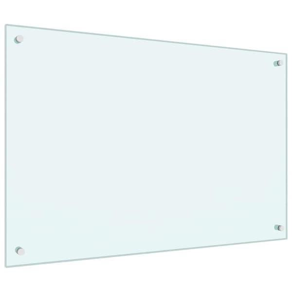 Köksskydd 2 pcs Vit 90 x 60 cm härdat glas