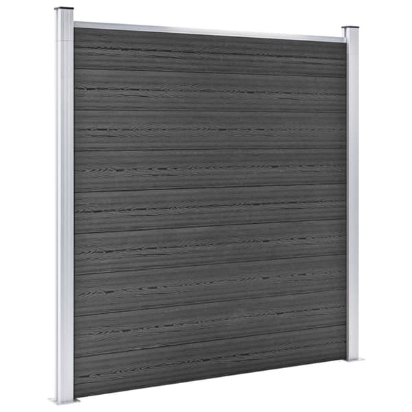 Staketpanel WPC 1045x186 cm svart