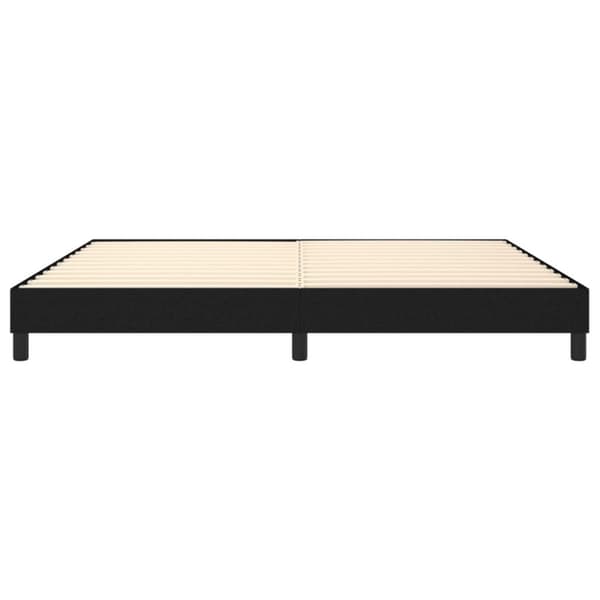 Boxspring-sängram svart 200x200 cm tyg