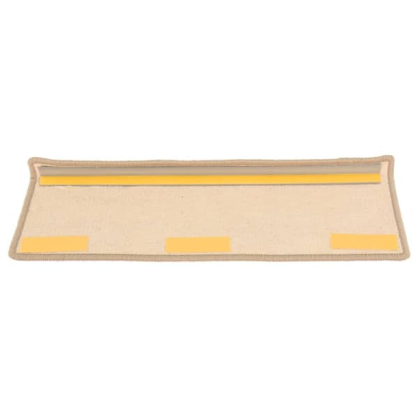Trappmattor 15 st 65x21x4 cm mörkbeige rektangulär kant