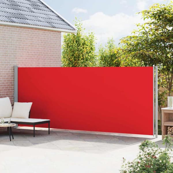 Infällbar sidomarkis 180x600 cm röd
