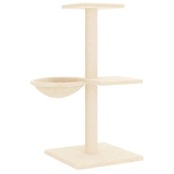Klösträd med sisalpelare gräddvit 72 cm