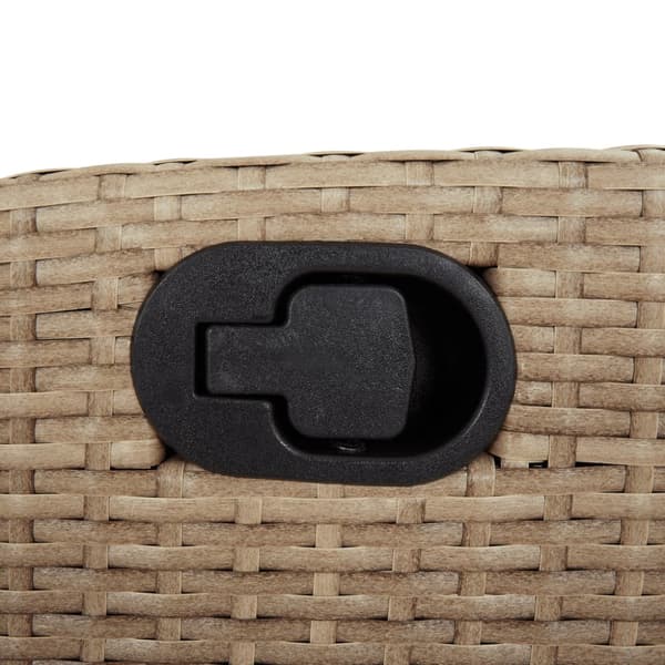 Bistrogrupp med dynor 3 delar beige konstrotting