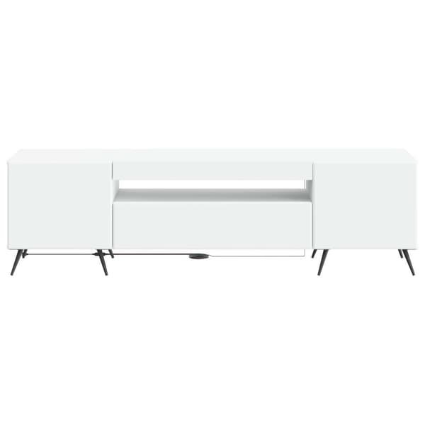 LED TV-skåp Vit Konstruerat trä