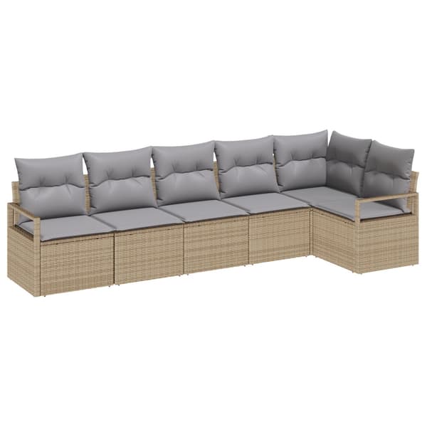 Soffset 6 pcs Beige konstrotting