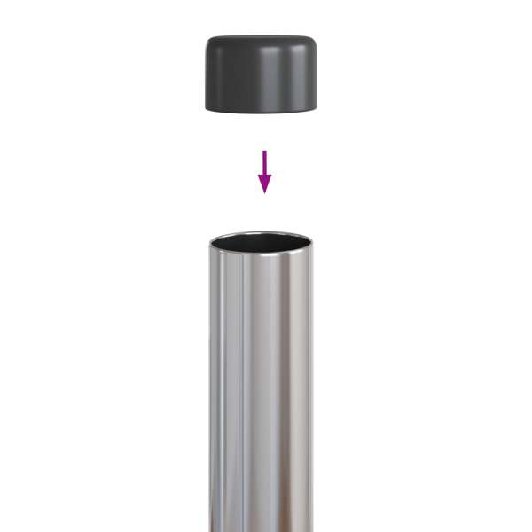 Stängselstolpe 2 pcs Silver 60 cm Pulverlackerad stål