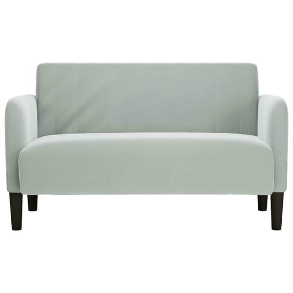 Loveseat soffa ljusgrå 109 cm sammet
