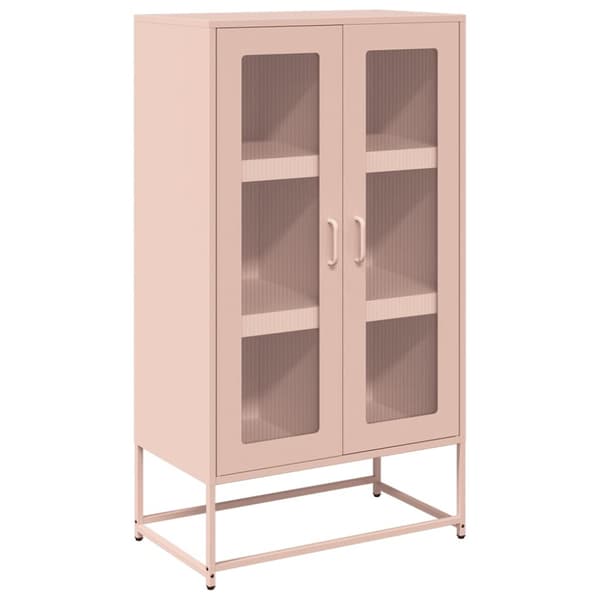 Highboard rosa 68x39x123 cm stål