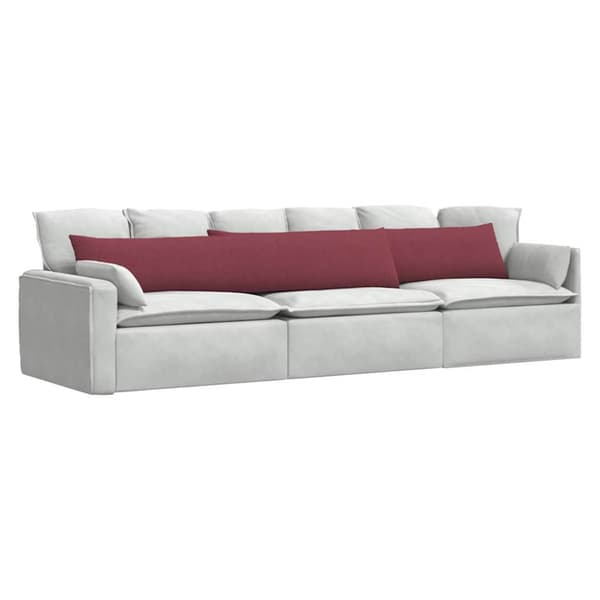 Sofakuddar 2 pcs Vinröd 200 x 40 cm tyg