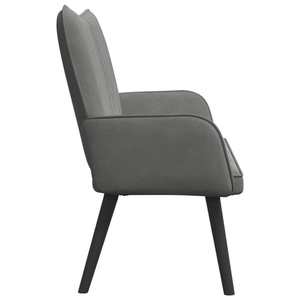 Tvåsitssoffa Mörkgrå 115 x 61 x 87 cm Sammet