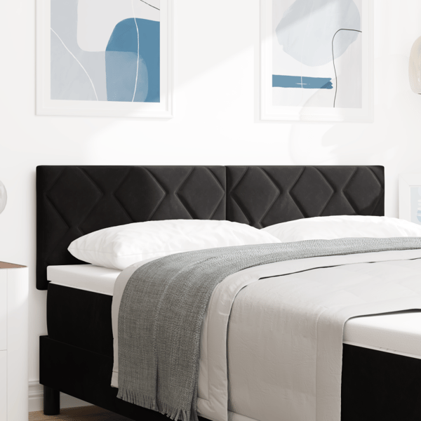 LED huvuddyna Svart 160 cm Sammet
