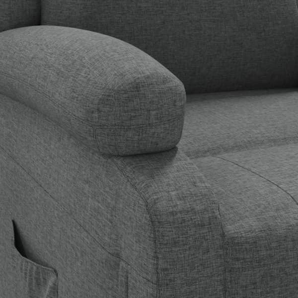 Reclinerfåtölj mörkgrå tyg
