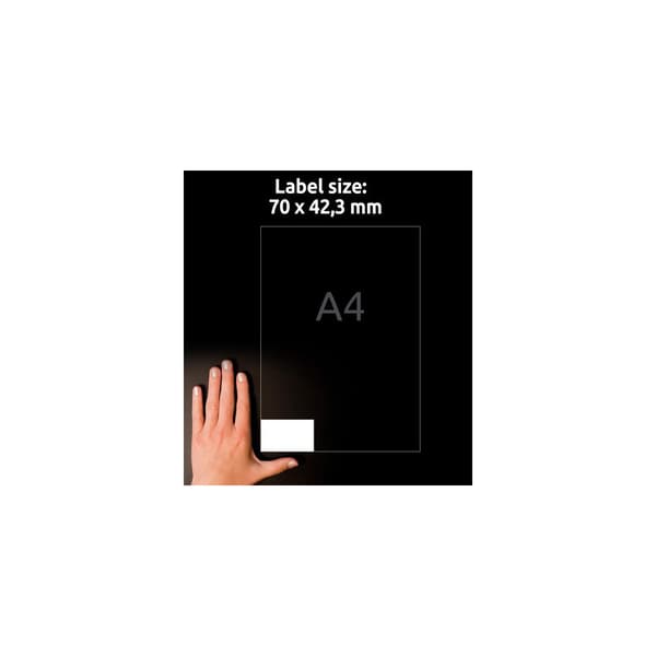 Etikett AVERY 70x42,3mm 2100/fp