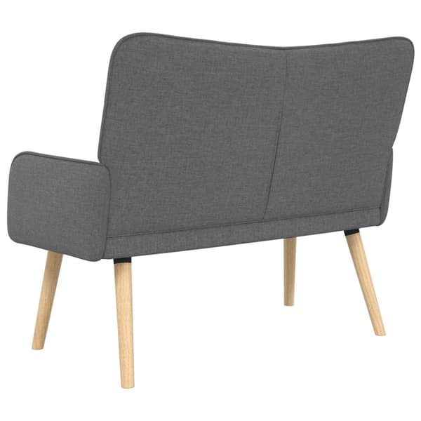 Tvåsitssoffa Mörkgrå 115 x 61 x 87 cm tyg