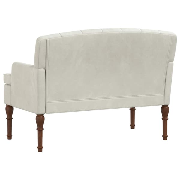 Loveseat med knapprapport Gräddvit 111 x 65 x 79 cm Sammet