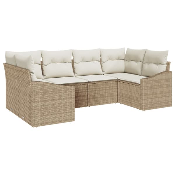 Soffset 6 st Beige konstrotting